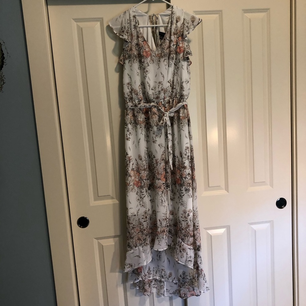 Hi low patterned dress